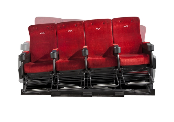 4DX sedačka - čelní pohled 4DX sedačka - čelní pohled